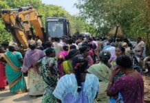 எடையாளம்: நீர்நிலை ஆக்கிரமிப்பை அகற்ற மக்கள் எதிர்ப்பு
